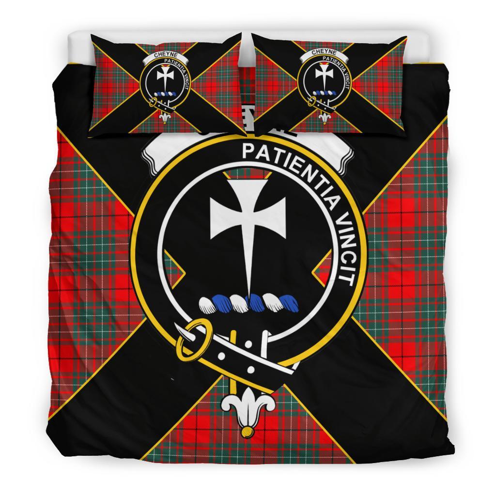 Cheyne Tartan Crest Bedding Set - Luxury Style