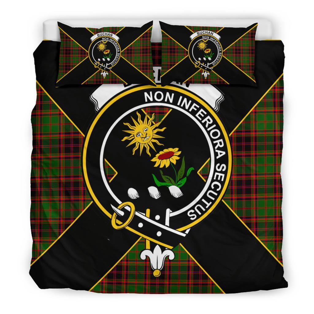 Buchan Tartan Crest Bedding Set - Luxury Style