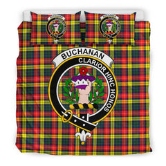 Buchanan Modern Tartan Crest Bedding Set