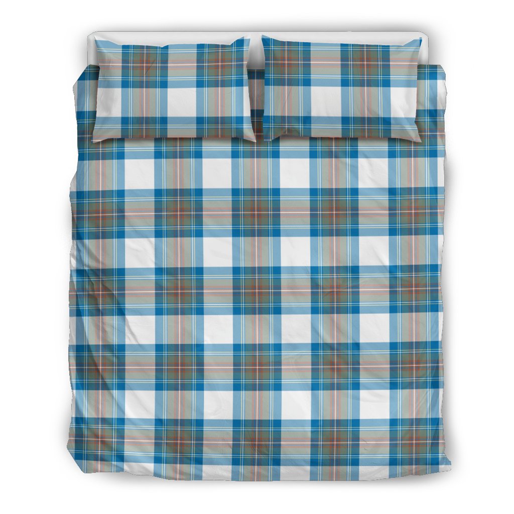 Stewart Muted Blue Tartan Bedding Set