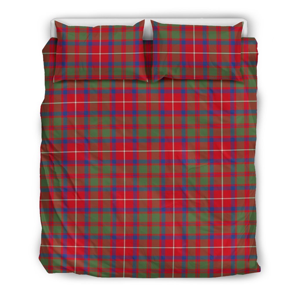 Shaw Red Modern Tartan Bedding Set