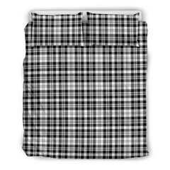 Scott Black & White Modern Tartan Bedding Set