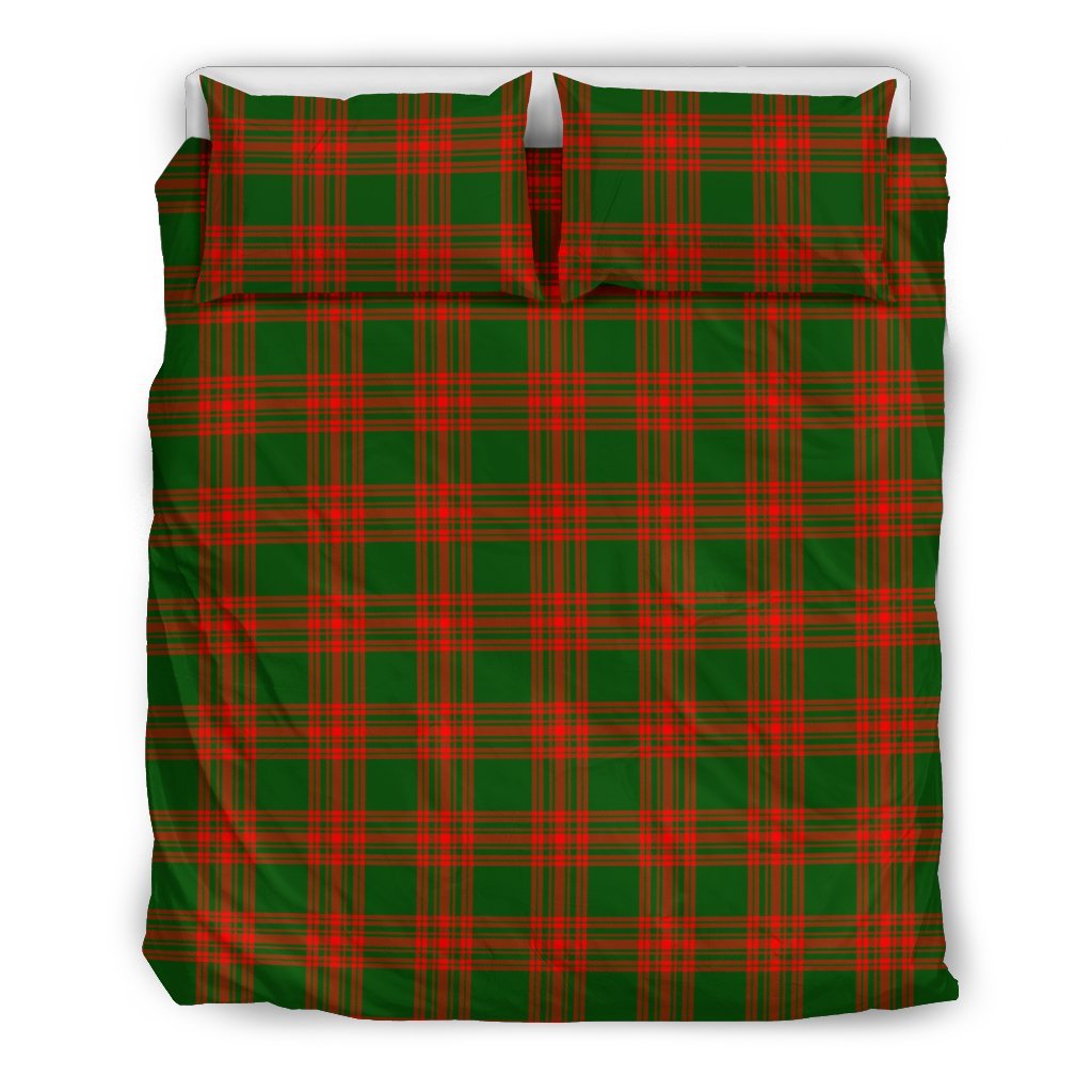 Menzies Green Modern Tartan Bedding Set