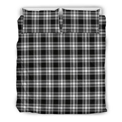 Menzies Black & White Modern Tartan Bedding Set