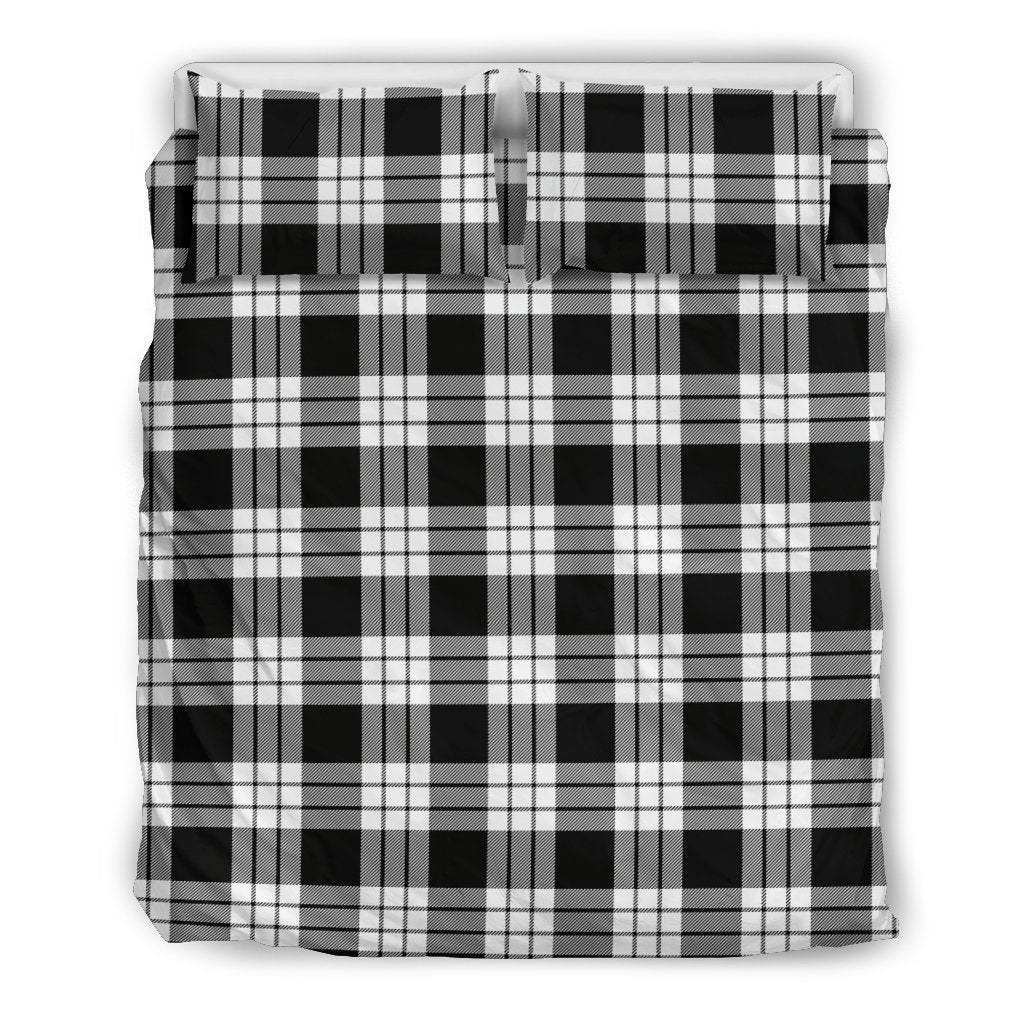 MacFarlane Black & White Tartan Bedding Set