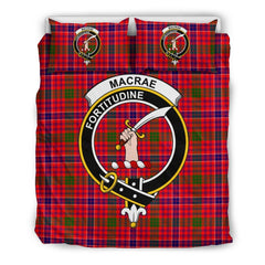 Macrae Family Tartan Crest Bedding Set