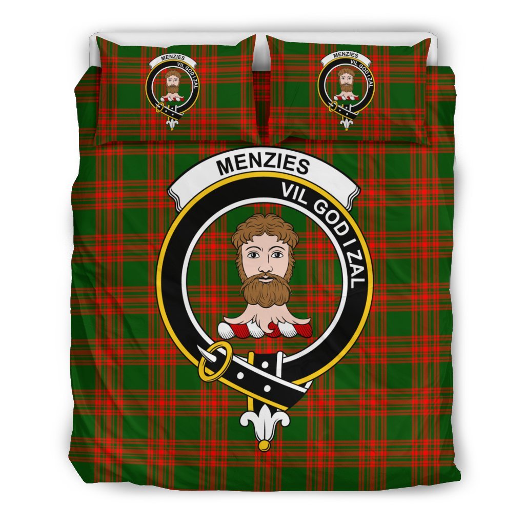 Menzies Family Tartan Crest Bedding Set