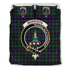 Morrison Family Tartan Crest Bedding Set