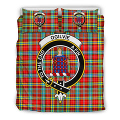 Ogilvie Family Tartan Crest Bedding Set