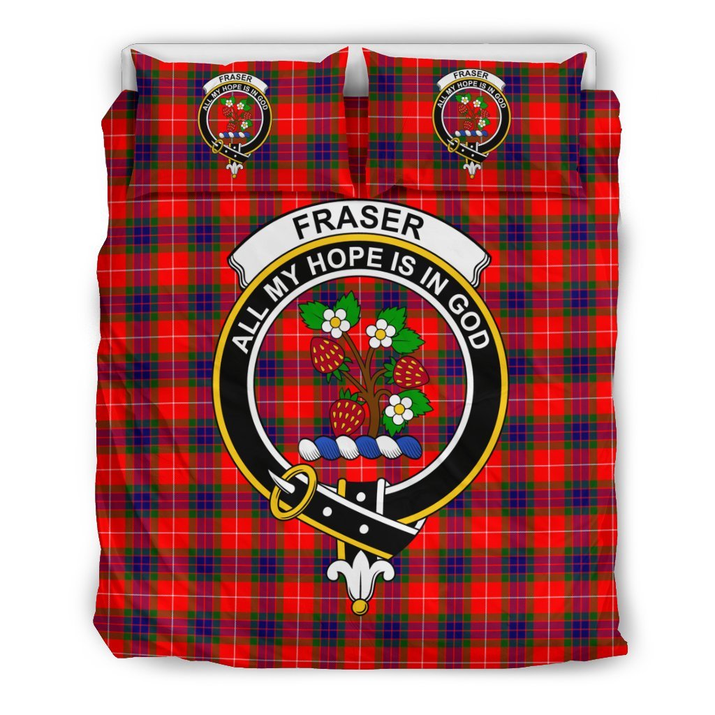 Fraser Family Tartan Crest Bedding Set