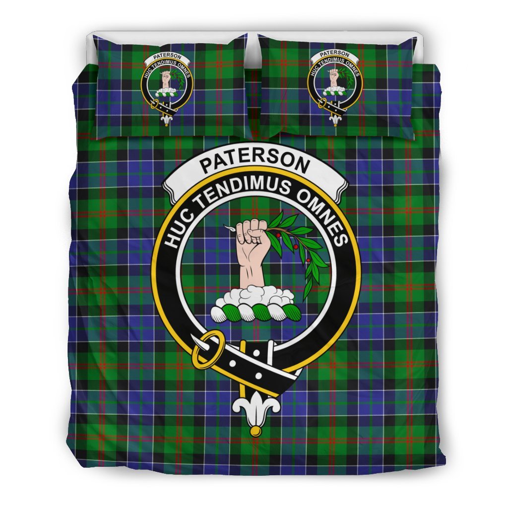 Paterson Family Tartan Crest Bedding Set