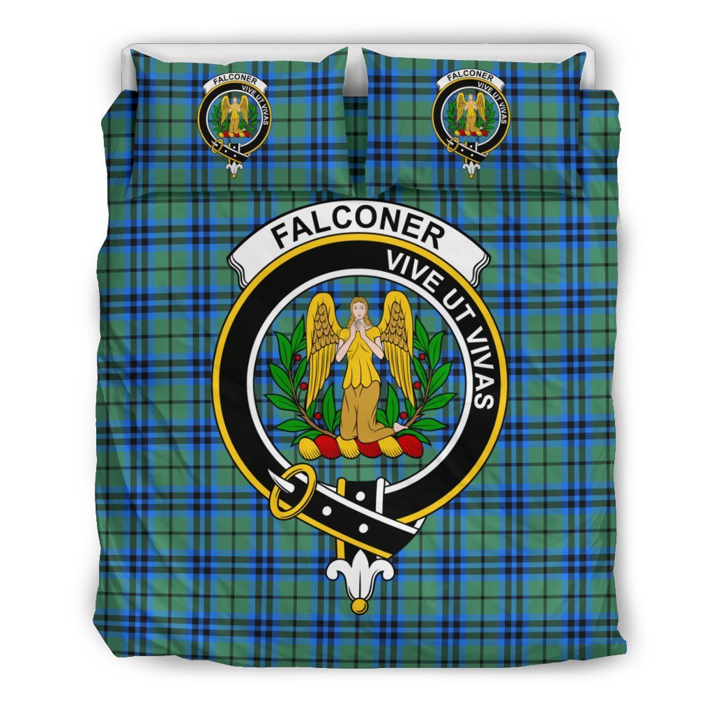 Falconer Family Tartan Crest Bedding Set