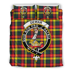 Dewar Family Tartan Crest Bedding Set