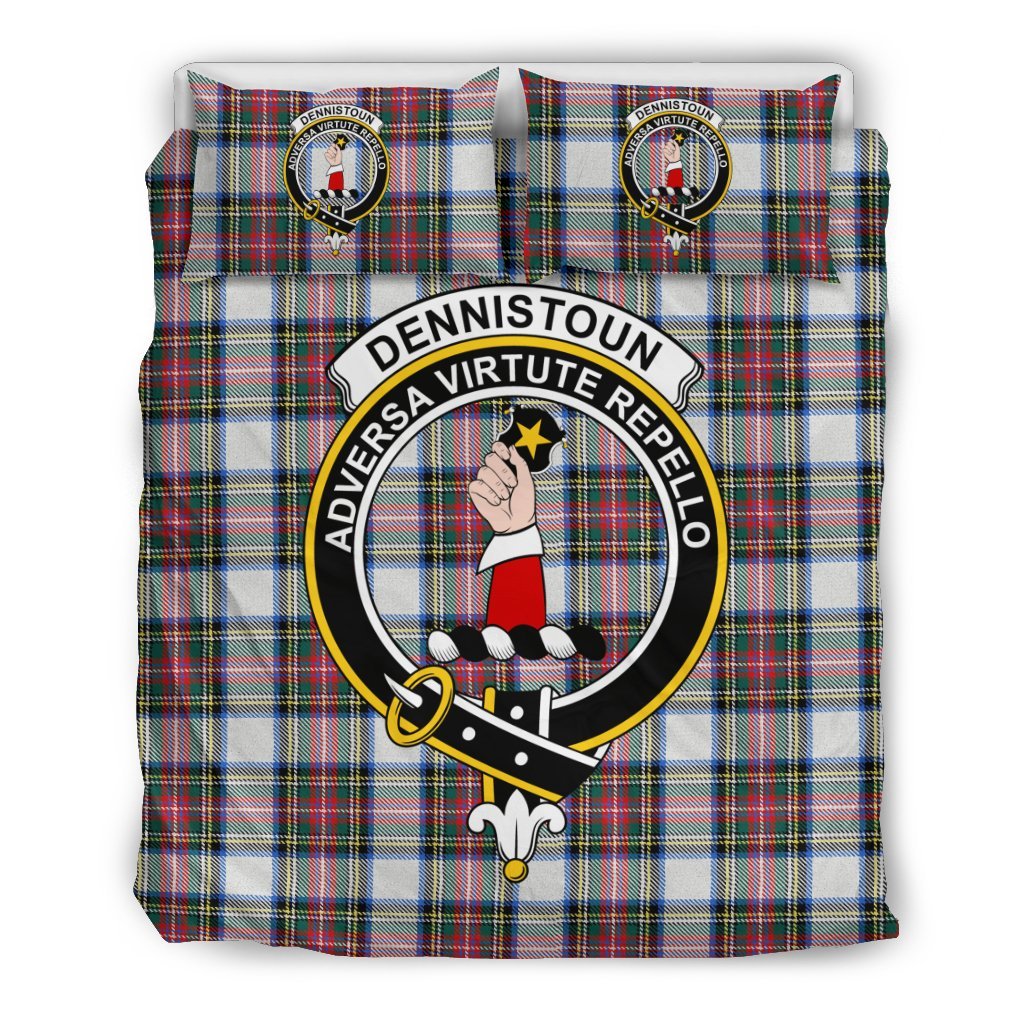 Dennistoun Family Tartan Crest Bedding Set