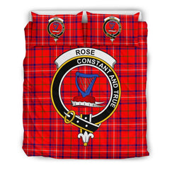 Rose Family Tartan Crest Bedding Set