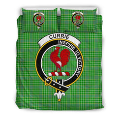 Currie Or Curry Family Tartan Crest Bedding Set