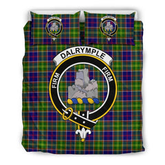 Dalrymple Family Tartan Crest Bedding Set