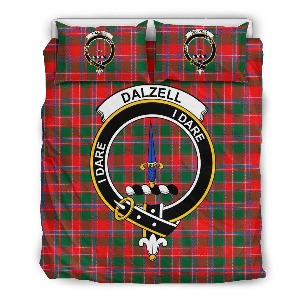 Dalzell Family Tartan Crest Bedding Set