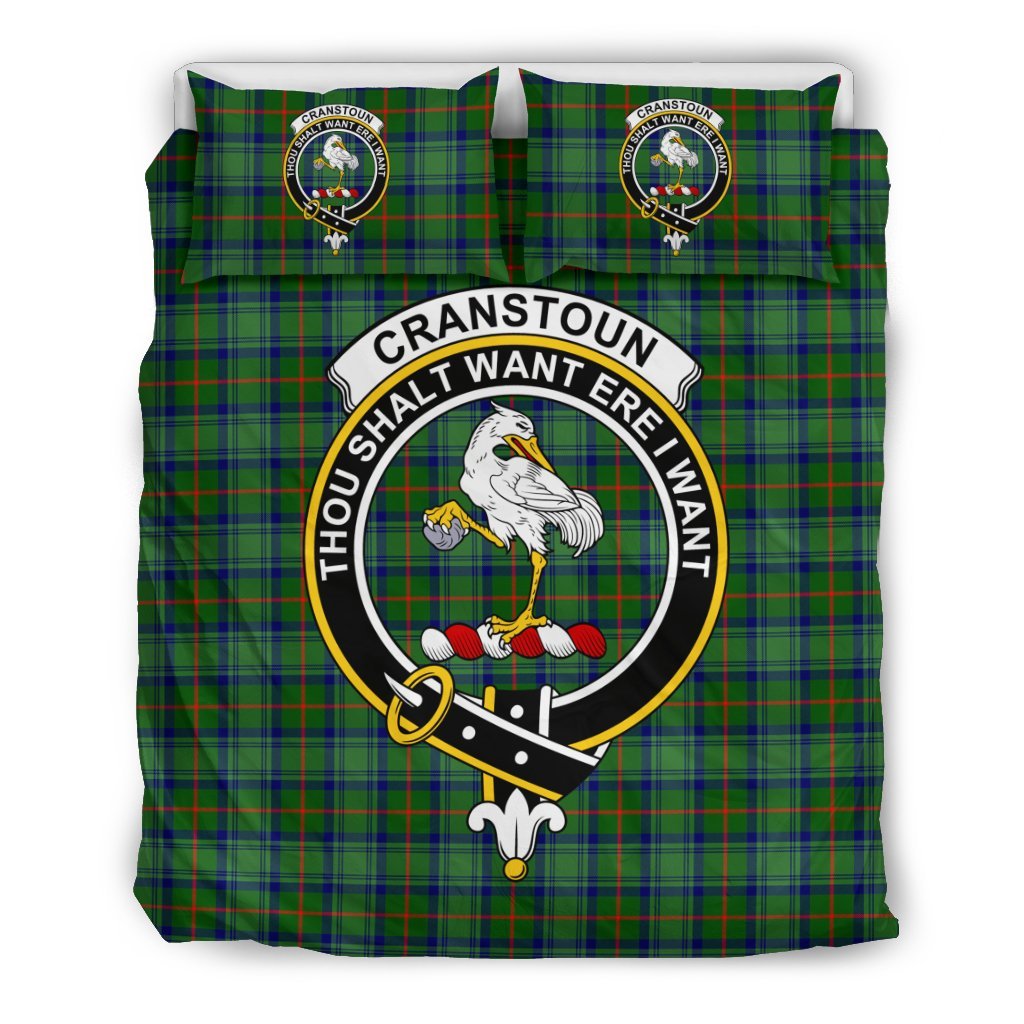 Cranstoun Family Tartan Crest Bedding Set