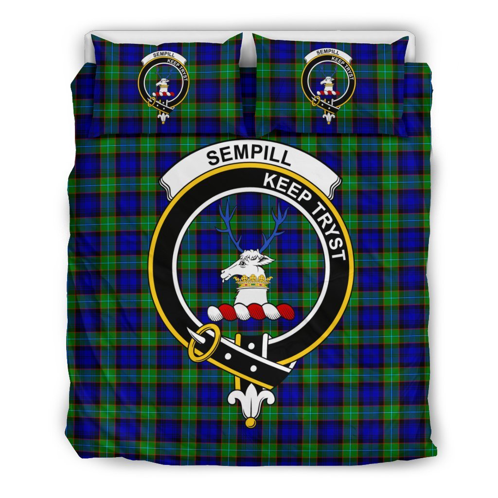 Sempill (Or Semple) Family Tartan Crest Bedding Set