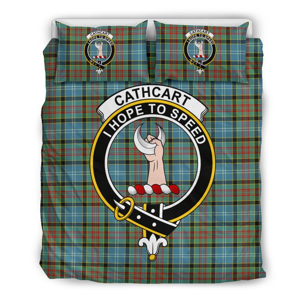 Cathcart Family Tartan Crest Bedding Set