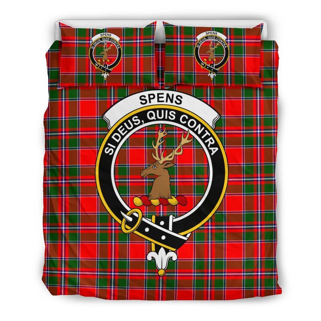 Spens (Or Spence) Family Tartan Crest Bedding Set