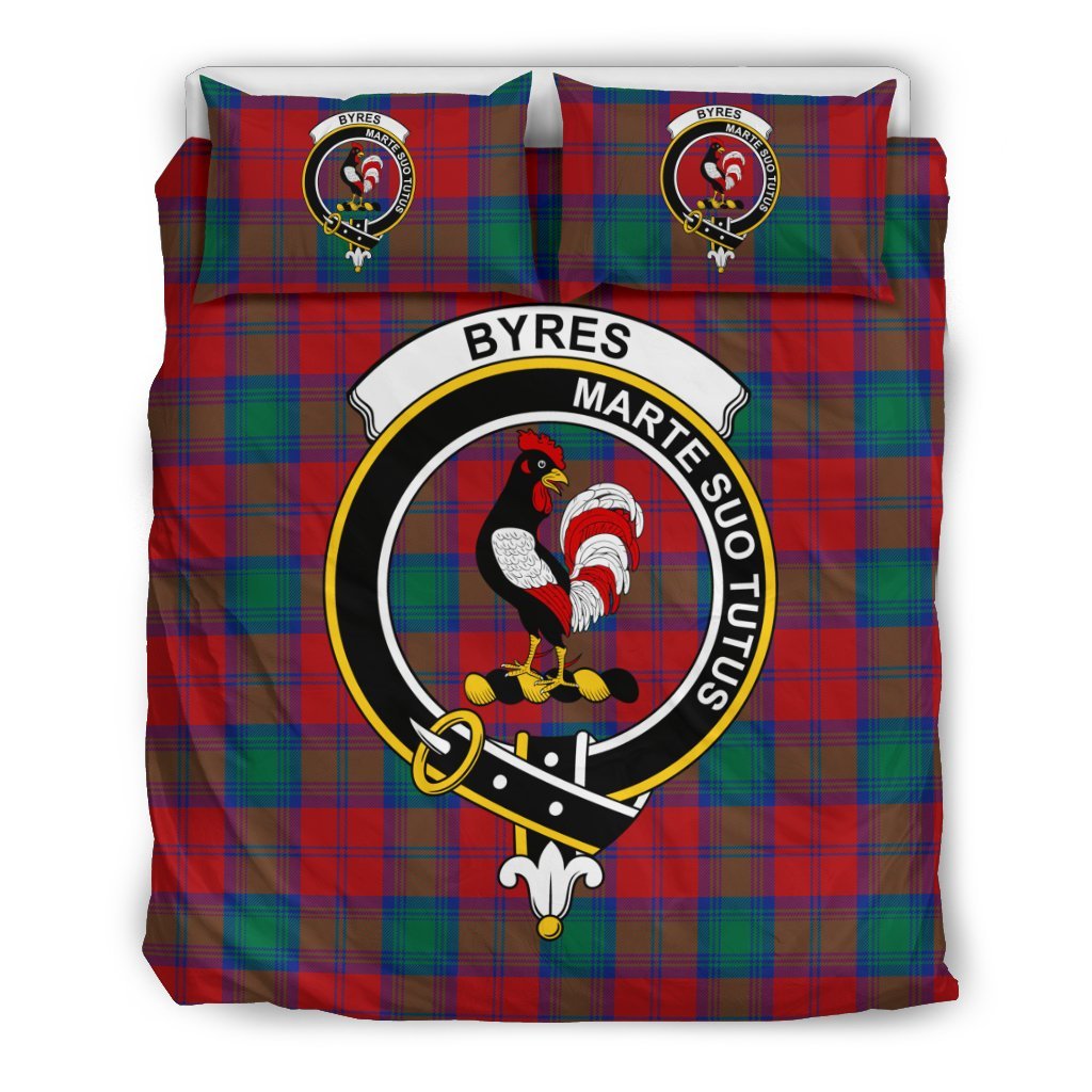 Byres Family Tartan Crest Bedding Set