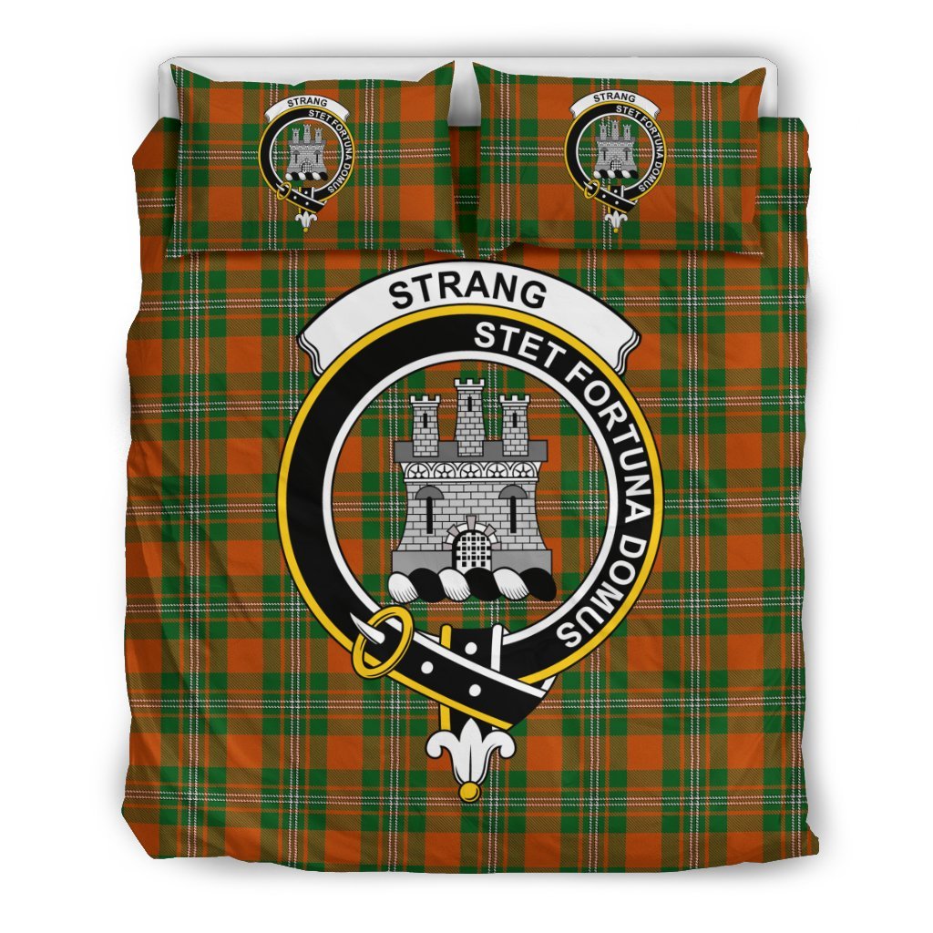 Strang (Or Strange) Family Tartan Crest Bedding Set