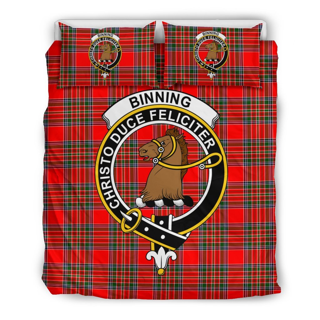 Binning (Of Wallifoord) Family Tartan Crest Bedding Set