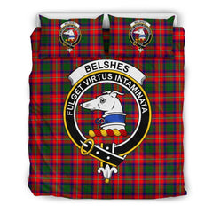 Belshes (Or Belsches) Family Tartan Crest Bedding Set