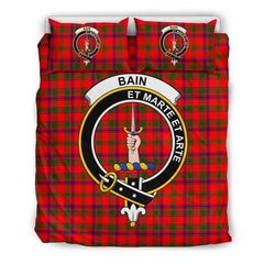 Bain Family Tartan Crest Bedding Set