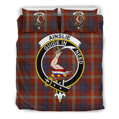 Ainslie Family Tartan Crest Bedding Set