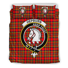 Hepburn Family Tartan Crest Bedding Set