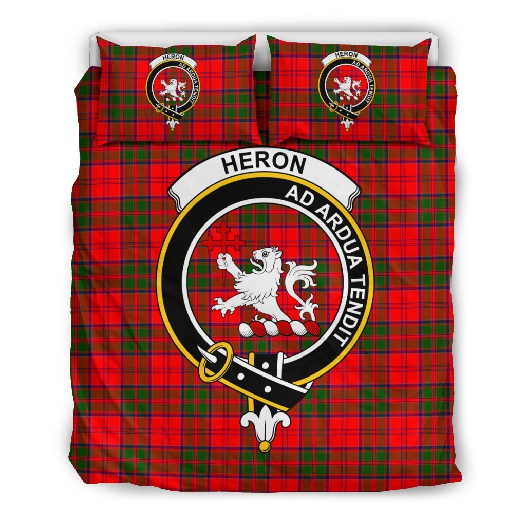 Heron Family Tartan Crest Bedding Set