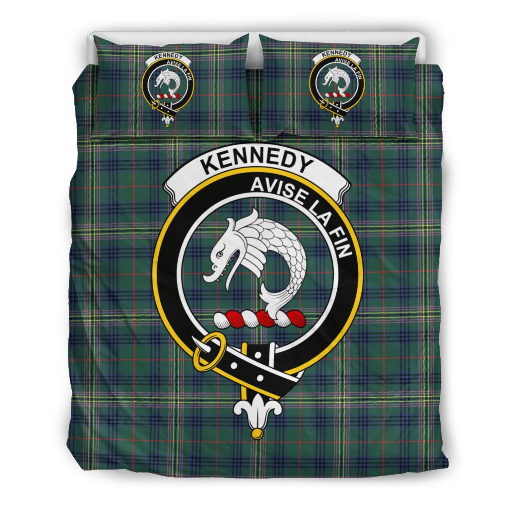 Kennedy Modern Tartan Crest Bedding Set