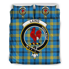 Laing Family Tartan Crest Bedding Set