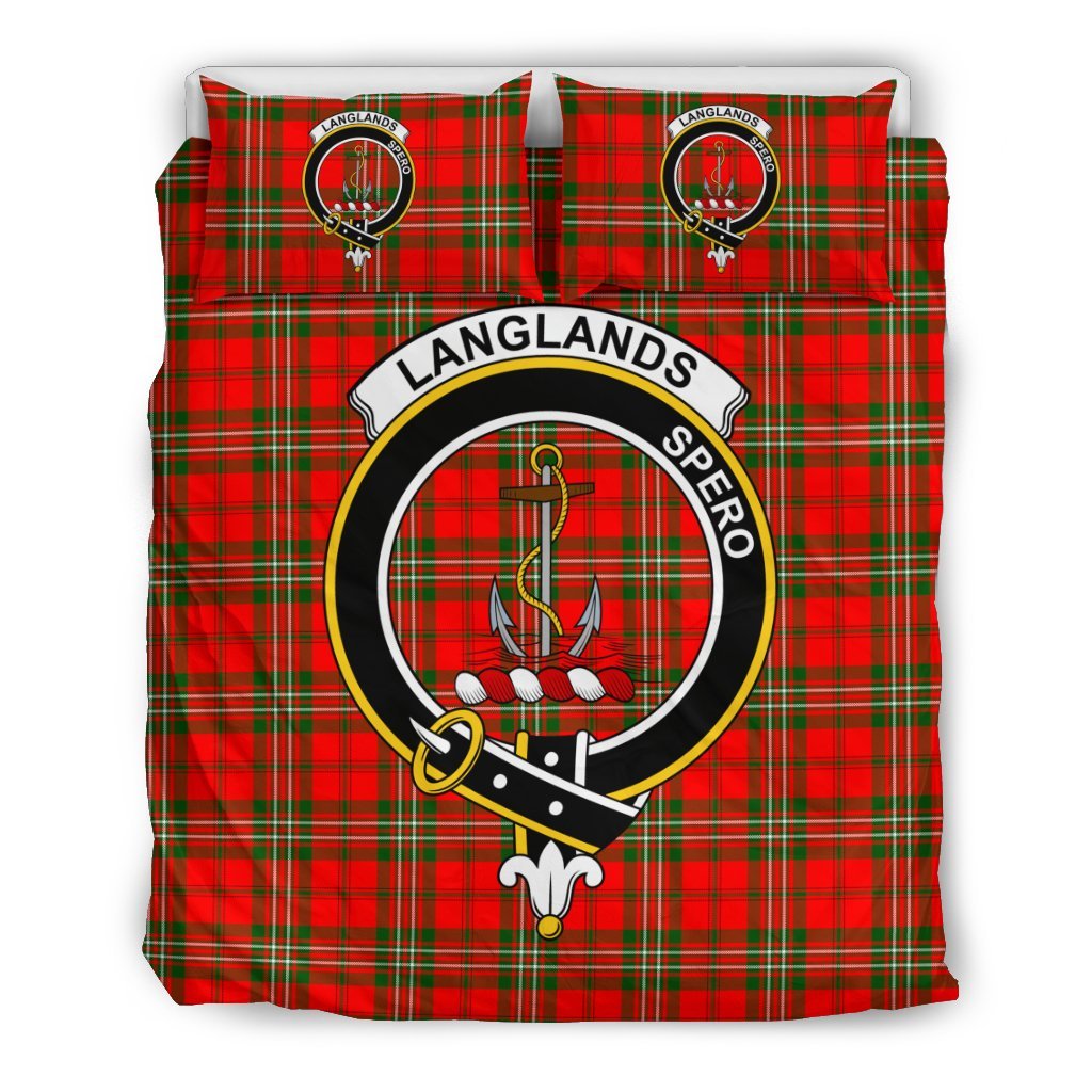 Langlands Family Tartan Crest Bedding Set