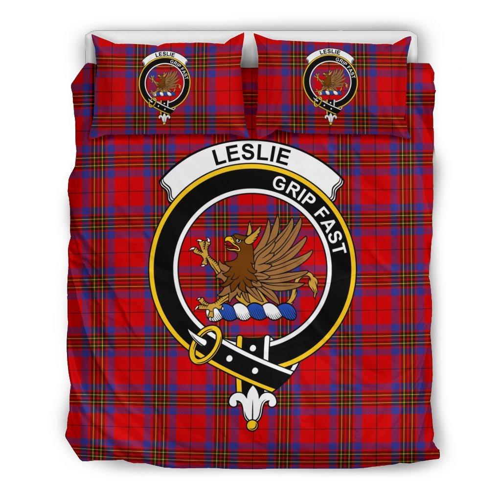 Leslie (Earl Of Rothes) Family Tartan Crest Bedding Set