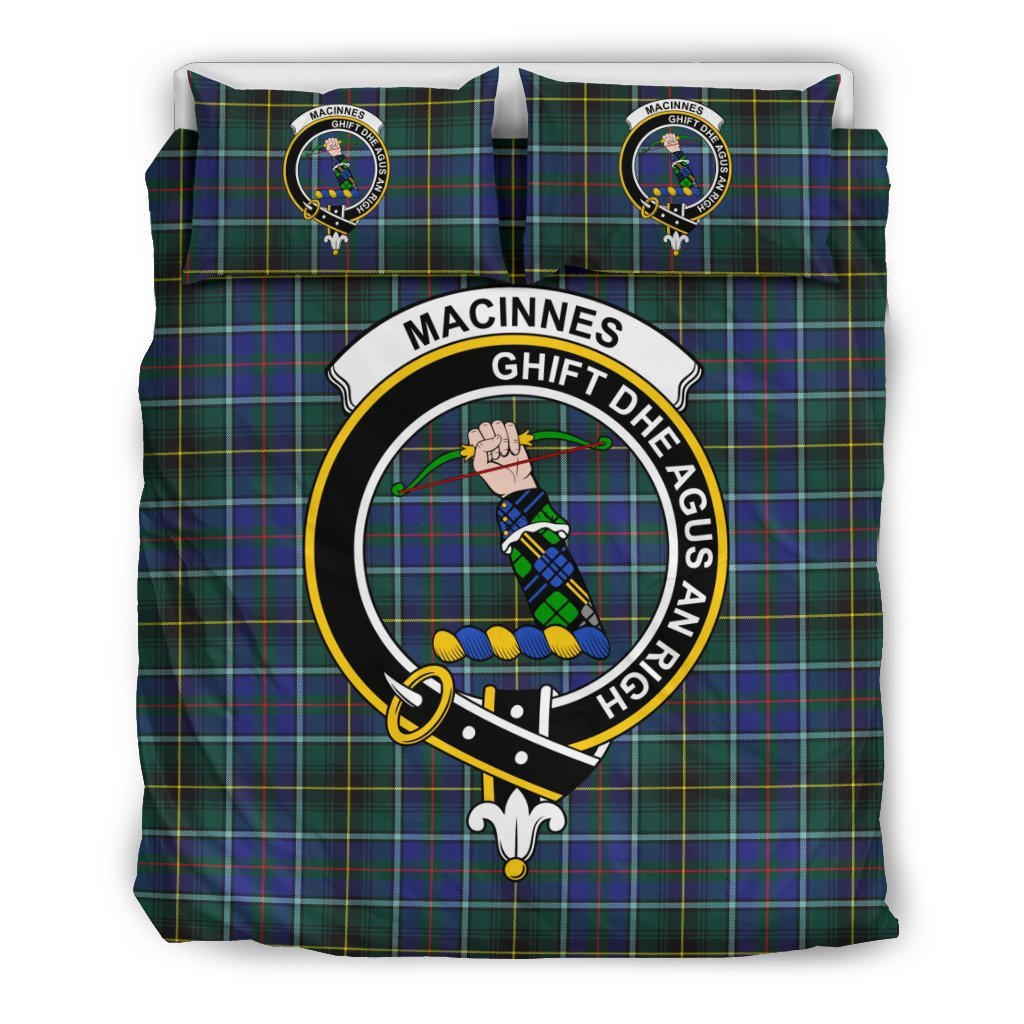 Macinnes Family Tartan Crest Bedding Set