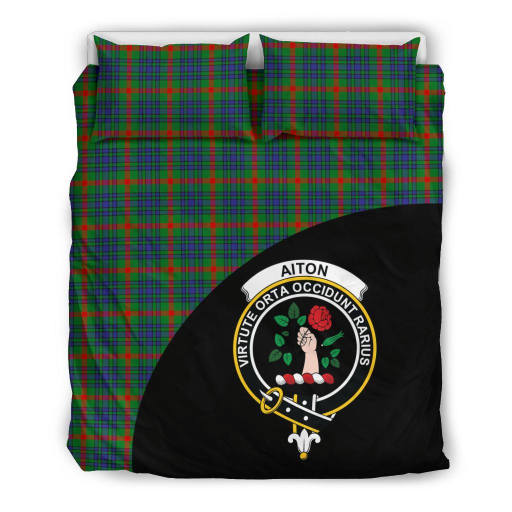 Aiton Family Tartan Crest Wave Style Bedding Set