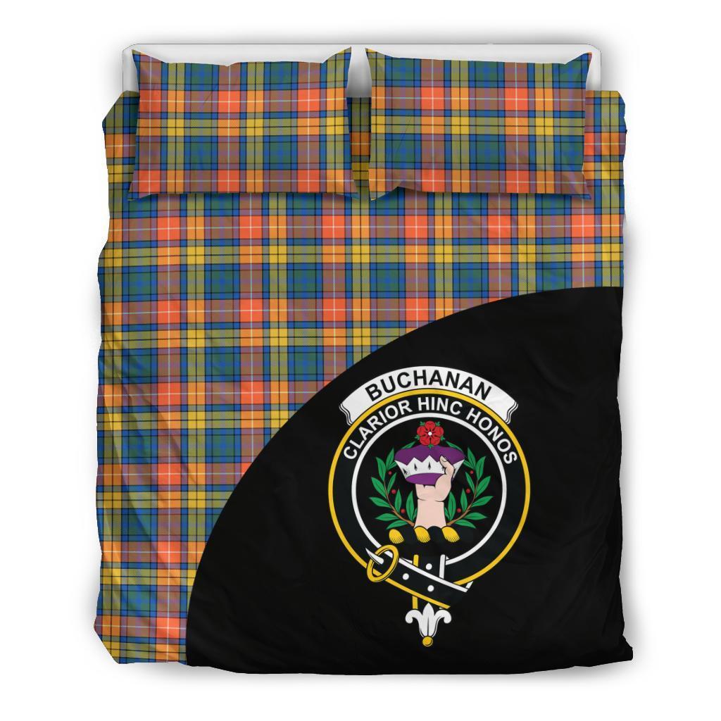 Buchanan Ancient Family Tartan Crest Wave Style Bedding Set