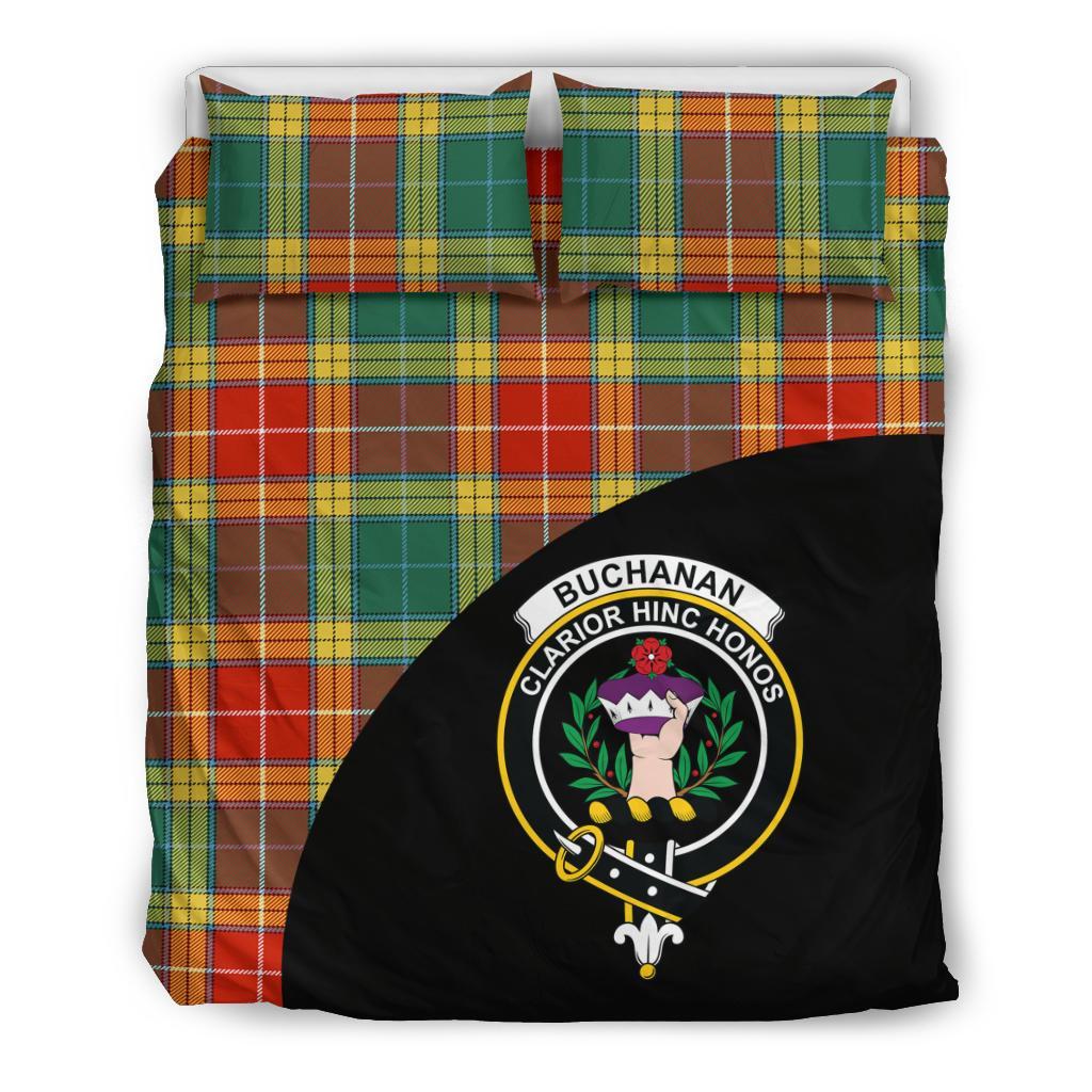 Buchanan Old Sett Tartan Crest Wave Bedding Set