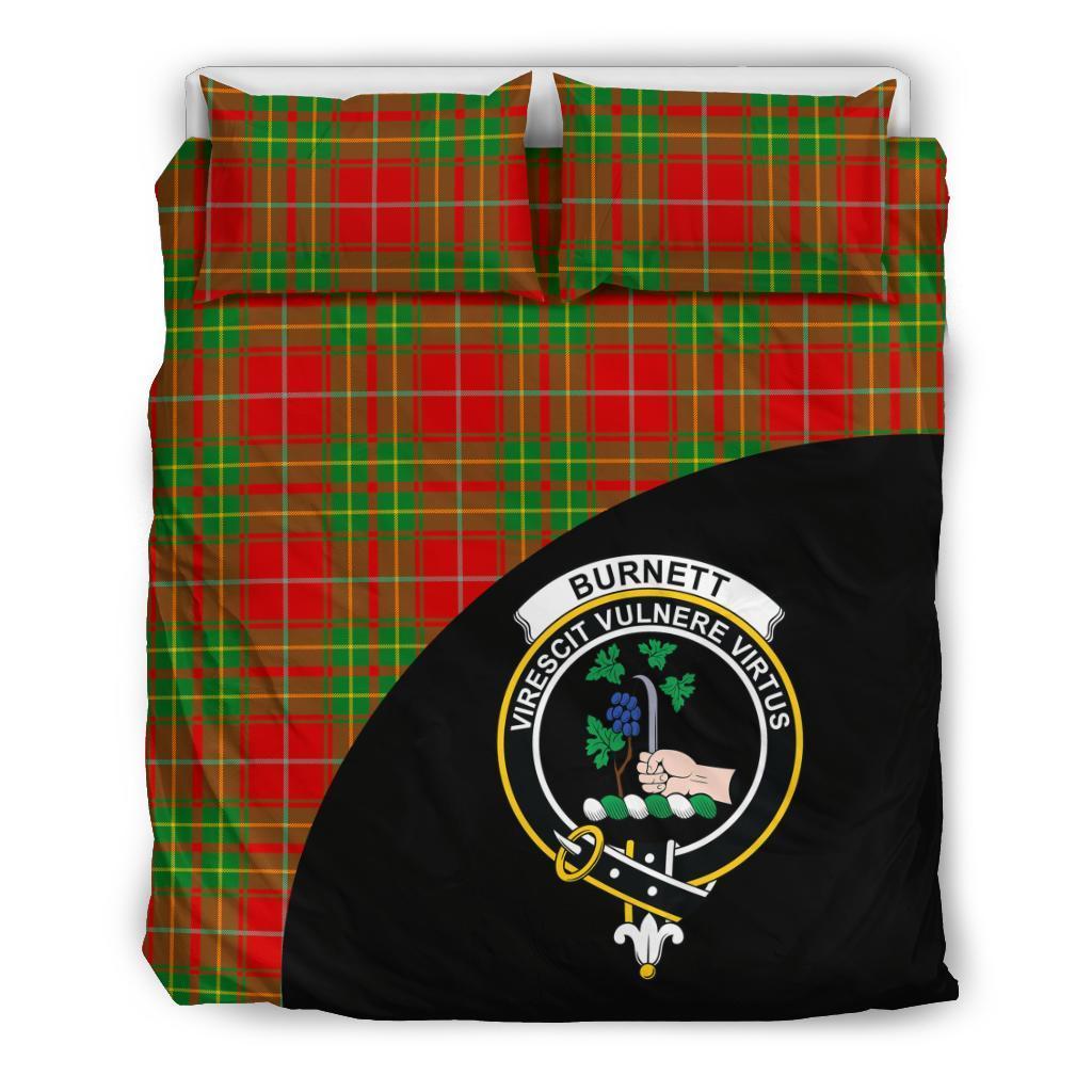 Burnett Ancient Family Tartan Crest Wave Style Bedding Set