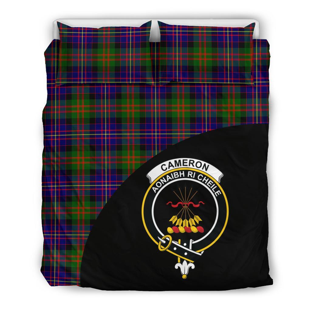 Cameron of Erracht Modern Tartan Crest Wave Bedding Set