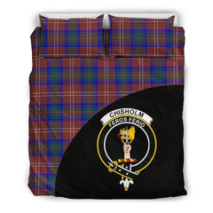 Chisholm Hunting Modern Family Tartan Crest Wave Style Bedding Set