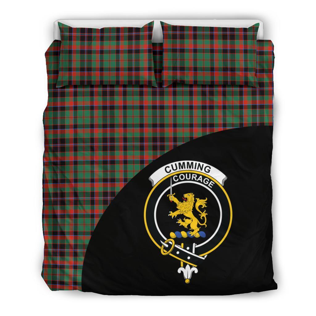 Cumming Hunting Ancient Family Tartan Crest Wave Style Bedding Set