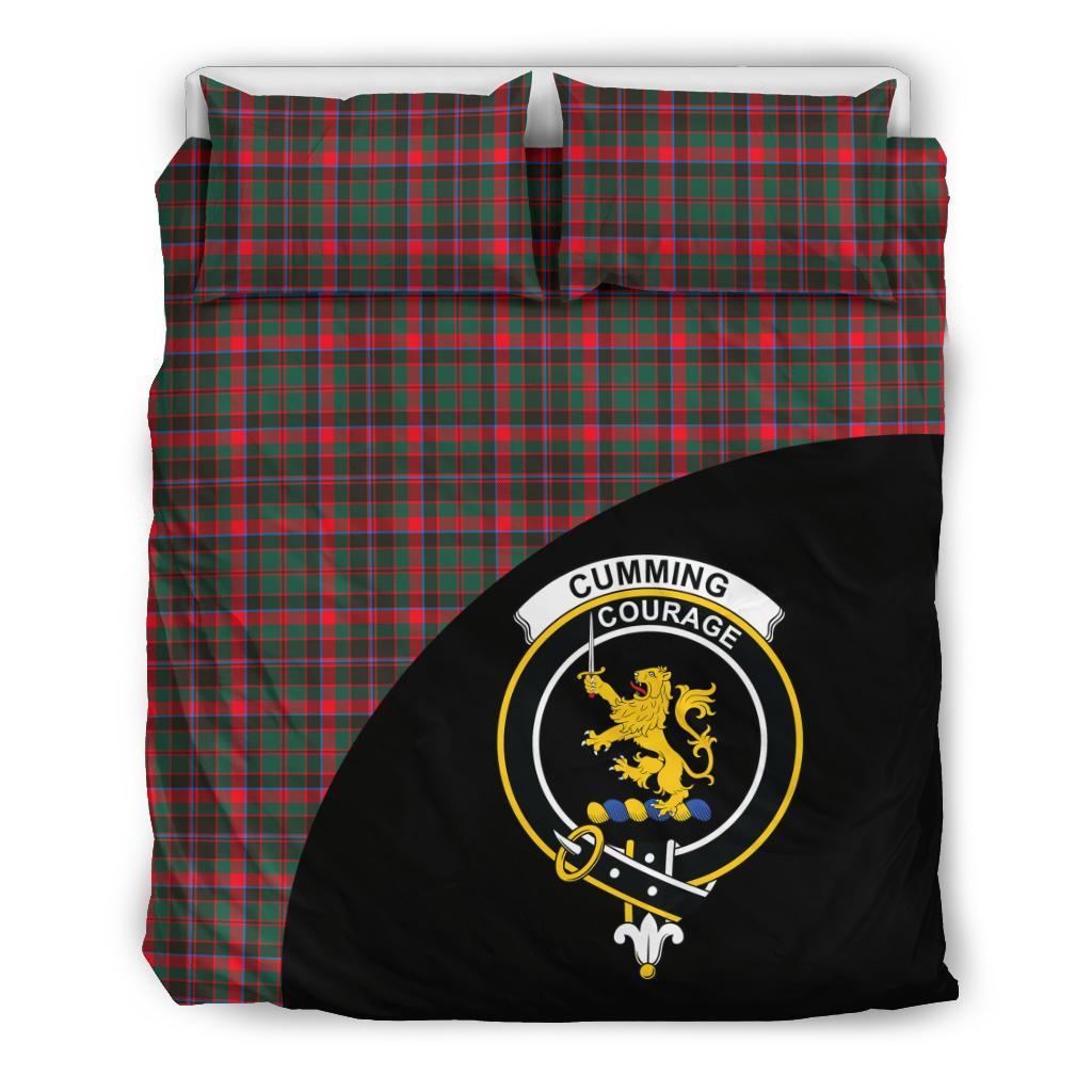 Cumming Hunting Modern Family Tartan Crest Wave Style Bedding Set