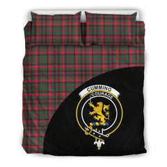 Cumming Hunting Modern Family Tartan Crest Wave Style Bedding Set