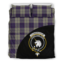 Cunningham Dress Blue Dancers Tartan Crest Wave Style Bedding Set