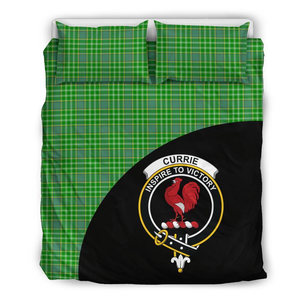 Currie Family Tartan Crest Wave Style Bedding Set